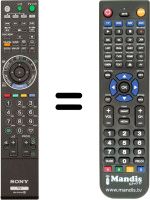 Télécommande équivalente Sony KDL-52Z5800