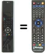 Télécommande équivalente LG 6710V00125D