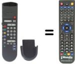 Télécommande équivalente Philips 28PW632B / 01