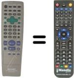 Télécommande équivalente Sharp DV600S