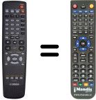 Replacement remote control Yamaha DVD-S1700