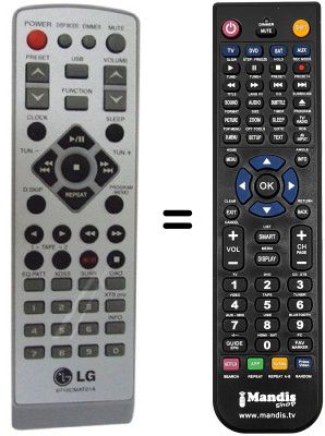 Replacement remote control LG 6710CMAT01A