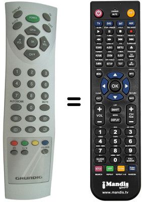 Replacement remote control Grundig 20LCD51-7401TOP Replacement remote control Grundig 20LCD51-7401TOP