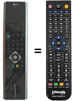Télécommande équivalente LG 6710V00125D
