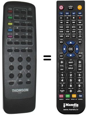 Replacement remote control Telefunken 7331 Replacement remote control Telefunken 7331