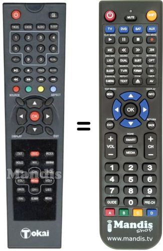 Télécommande de remplacement pour TOKAI LTL1902S