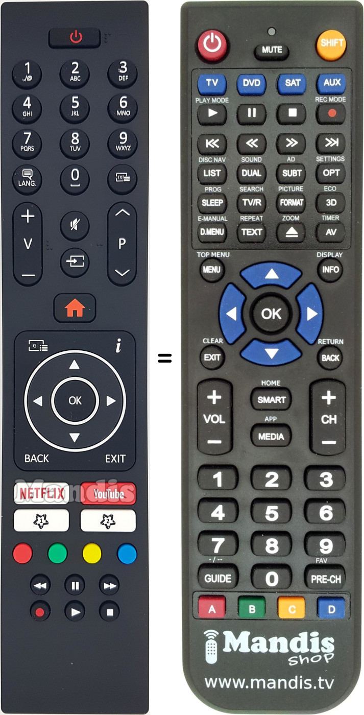 Replacement remote control Infiniton RC43135