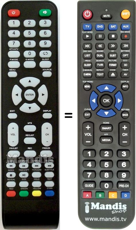 Replacement remote control BO0022FHD