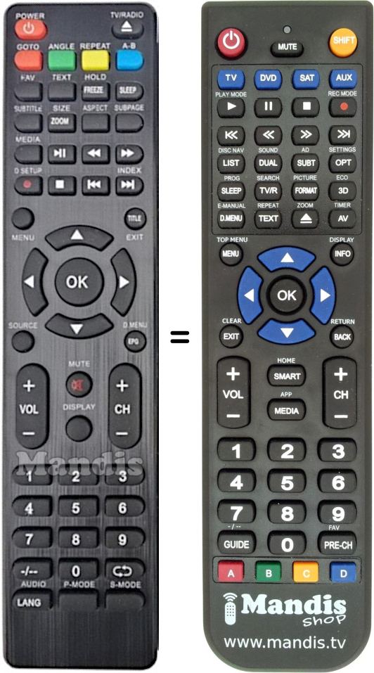 Replacement remote control 40SB100