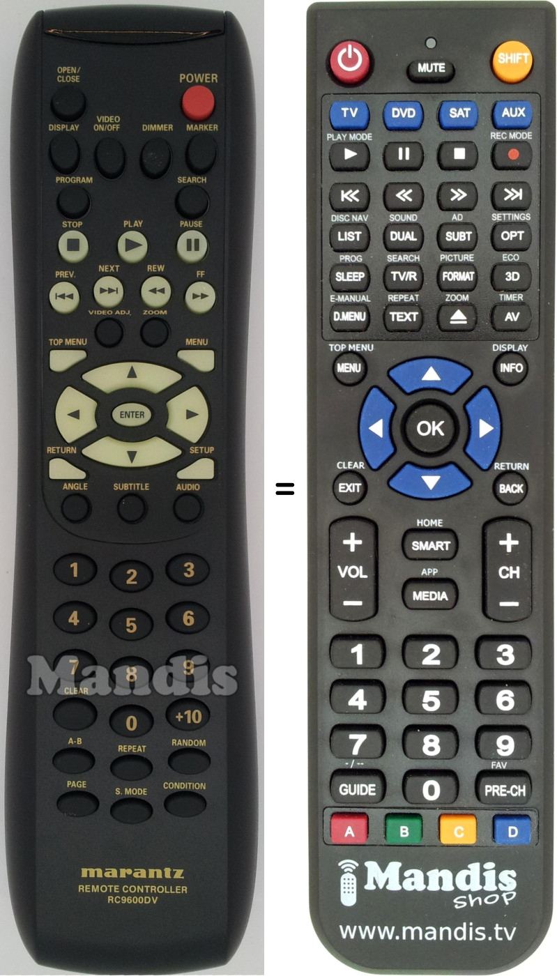 Telecomando equivalente Marantz RC9600DV