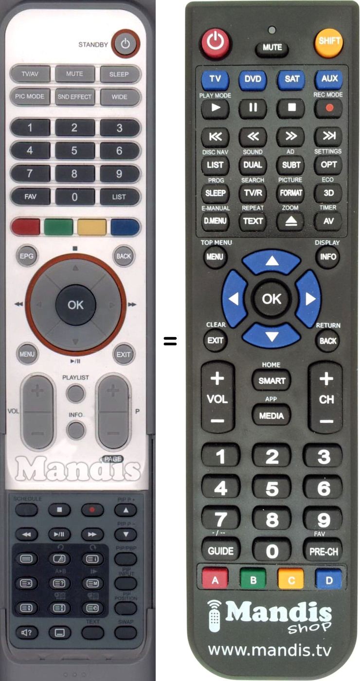 Replacement remote control Humax NR210