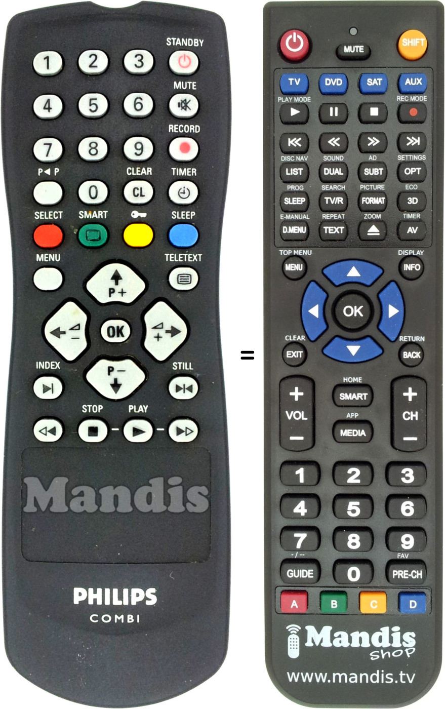 Gleichwertige Fernbedienung Philips RC112333301