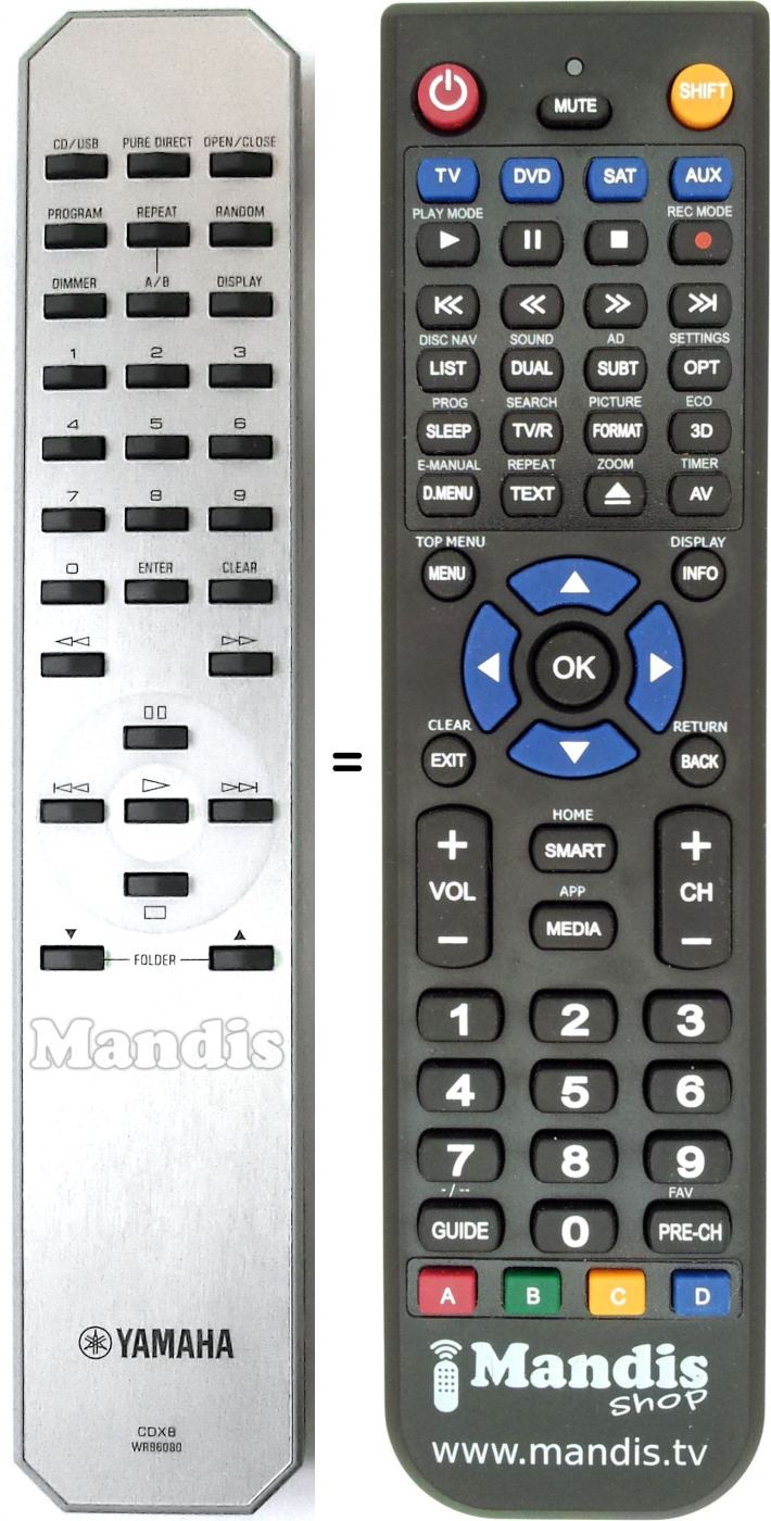 Replacement remote control CDX8