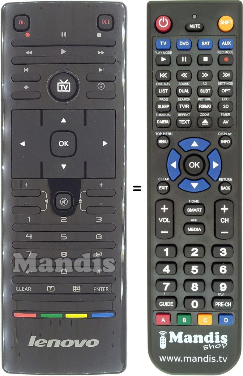Replacement remote control Lenovo 888900018
