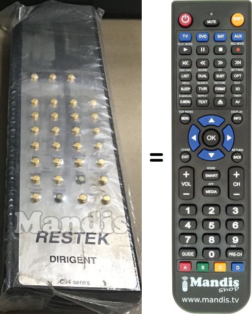 Replacement remote control RESTEK Fabel