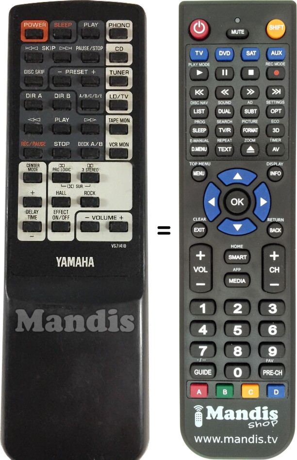 Telecomando equivalente Yamaha VS71410