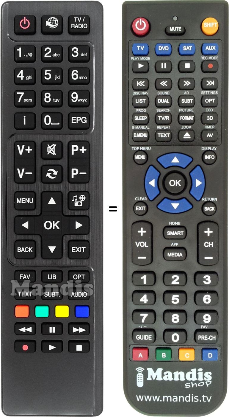 Replacement remote control Axil RC4610