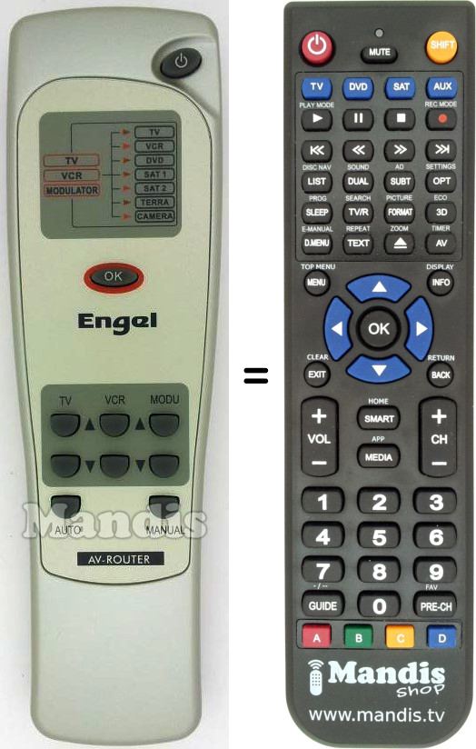 Telecomando equivalente Engel MV7294