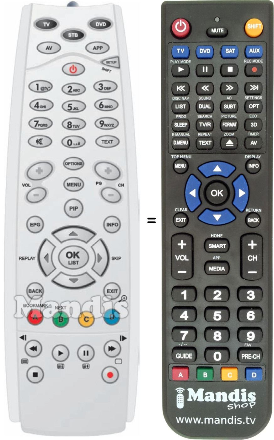 Replacement remote control Adb URL-39860R0011