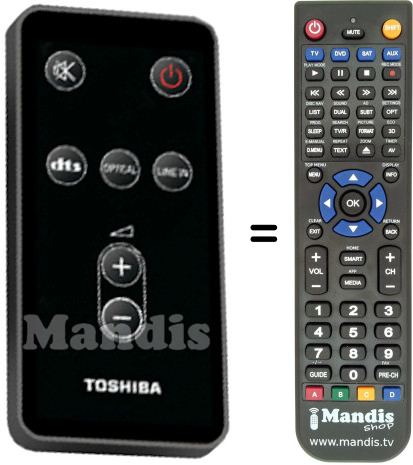Telecomando equivalente Toshiba SB3950E1