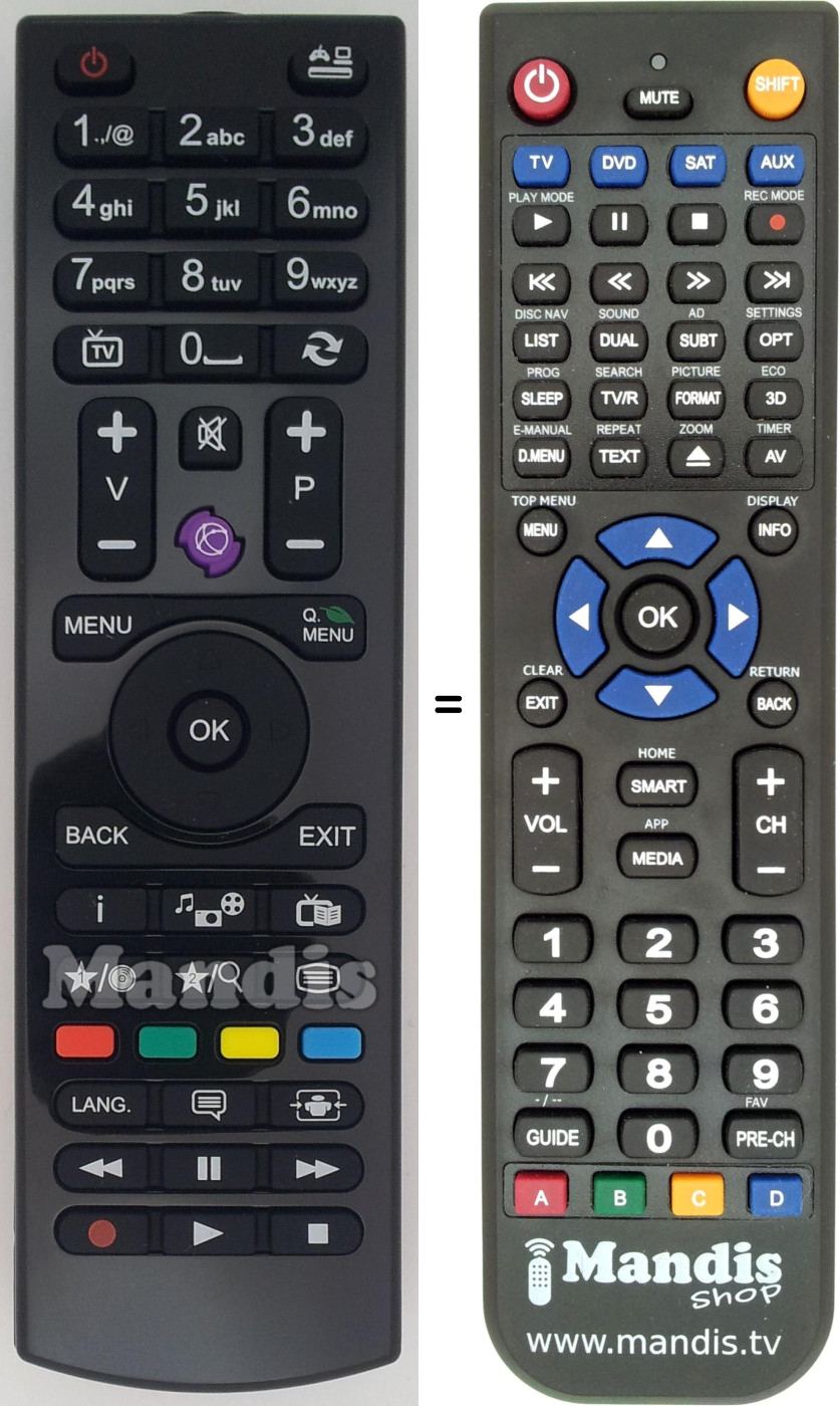 Replacement remote control RC4810