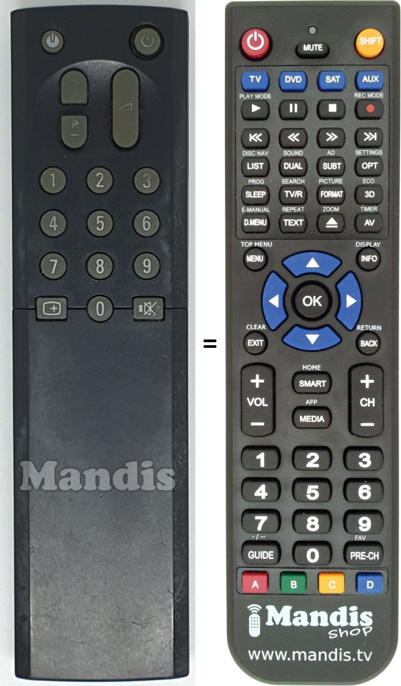 Replacement remote control RC9076/00B