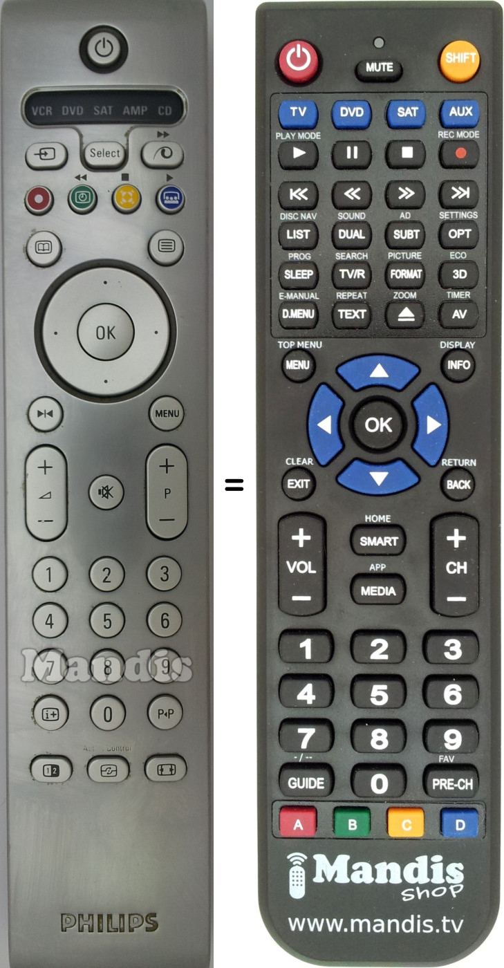 Replacement remote control 242254900284