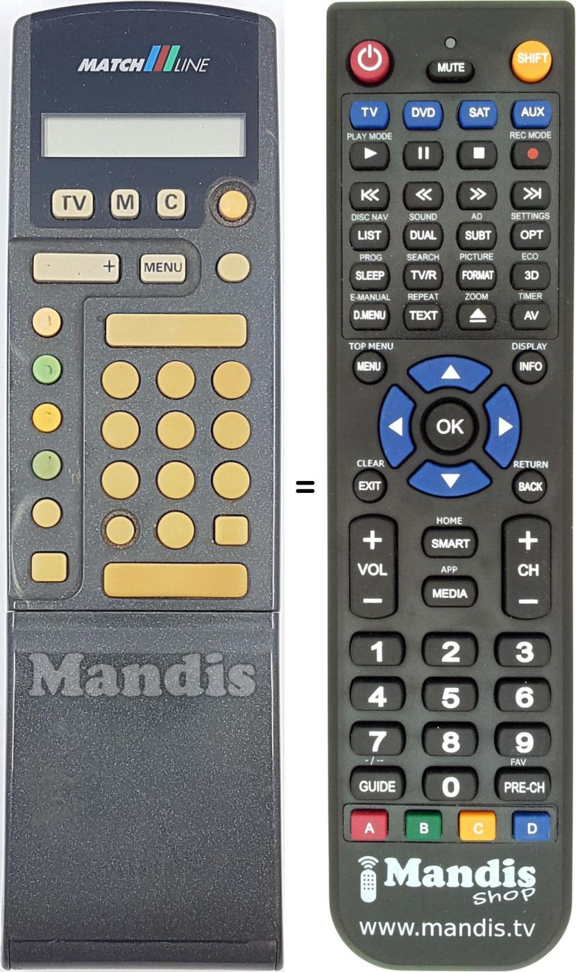 Replacement remote control RC710101