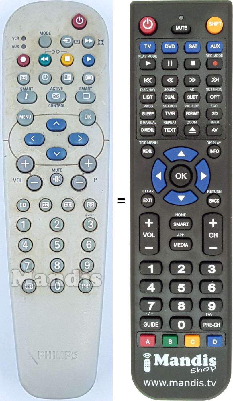 Replacement remote control Philips 312814713341