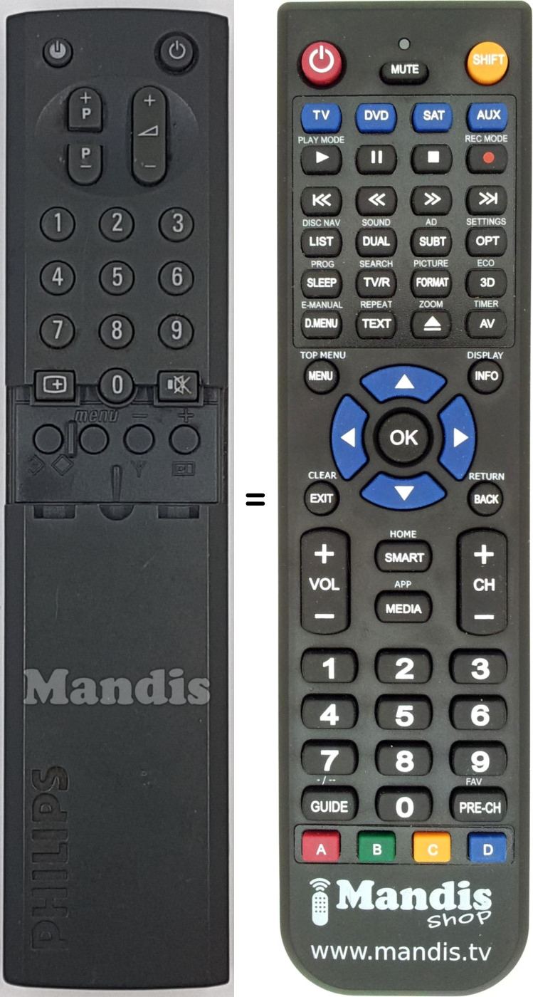 Replacement remote control RC907601G