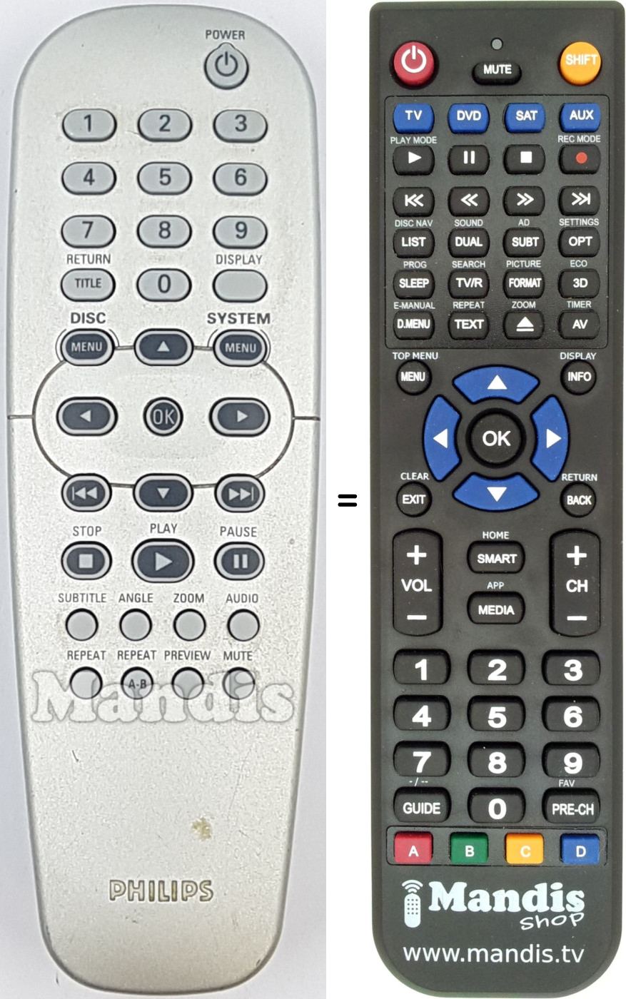Replacement remote control RC19133011-01