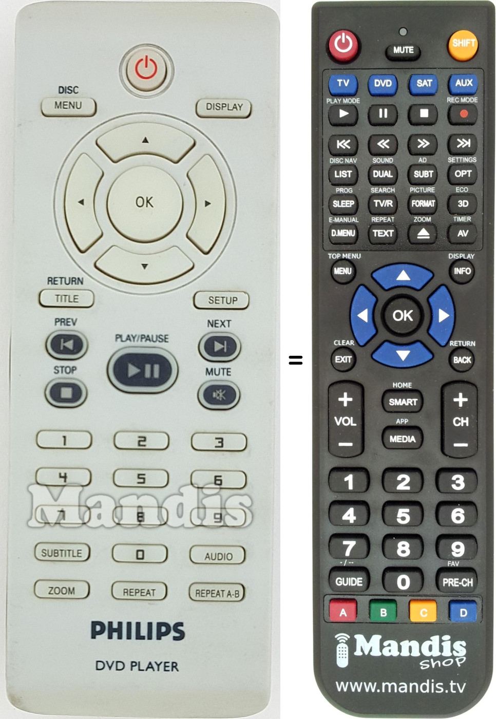 Replacement remote control 314107936321