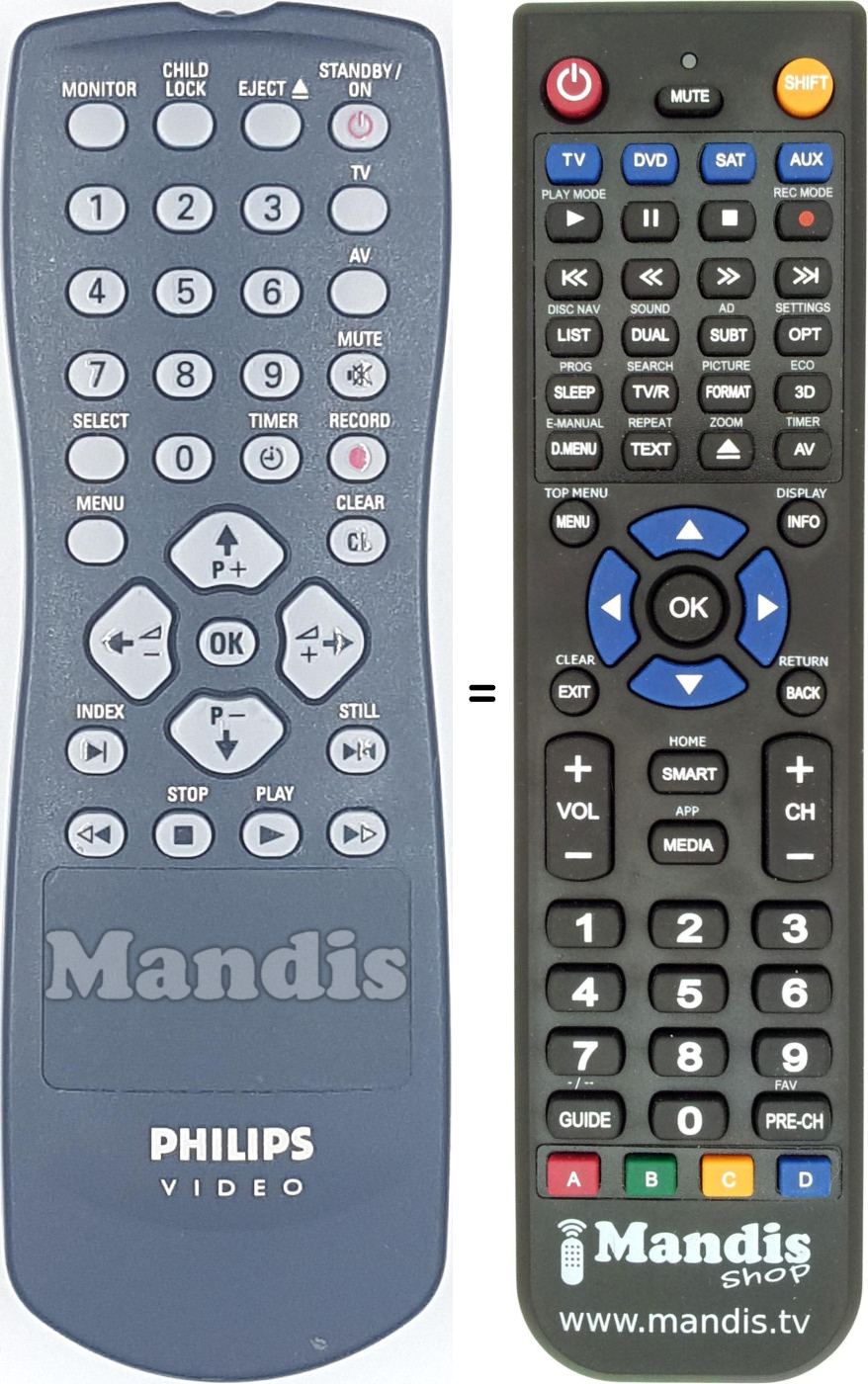 Télécommande équivalente 862266111101