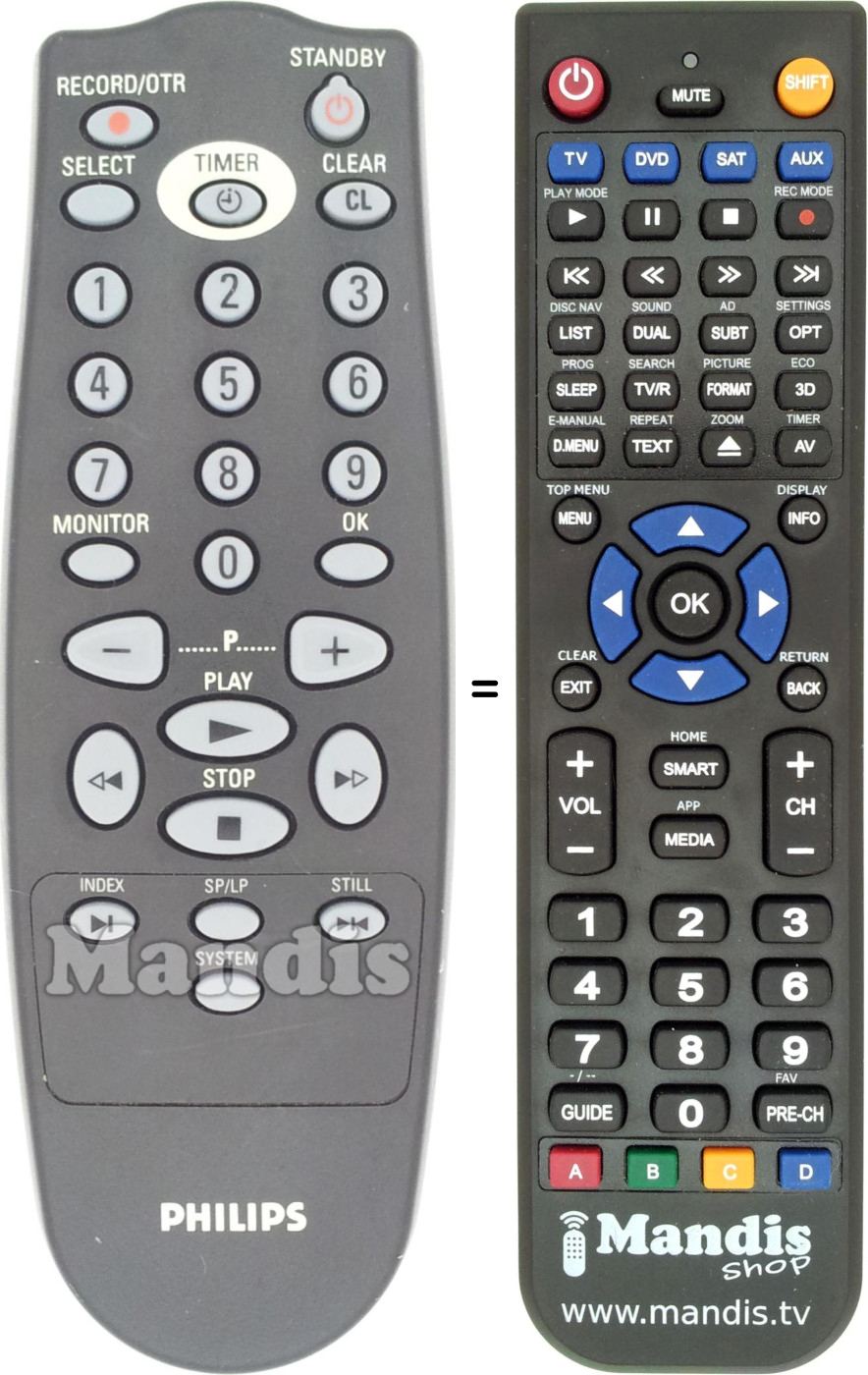 Replacement remote control Philips RT172-01