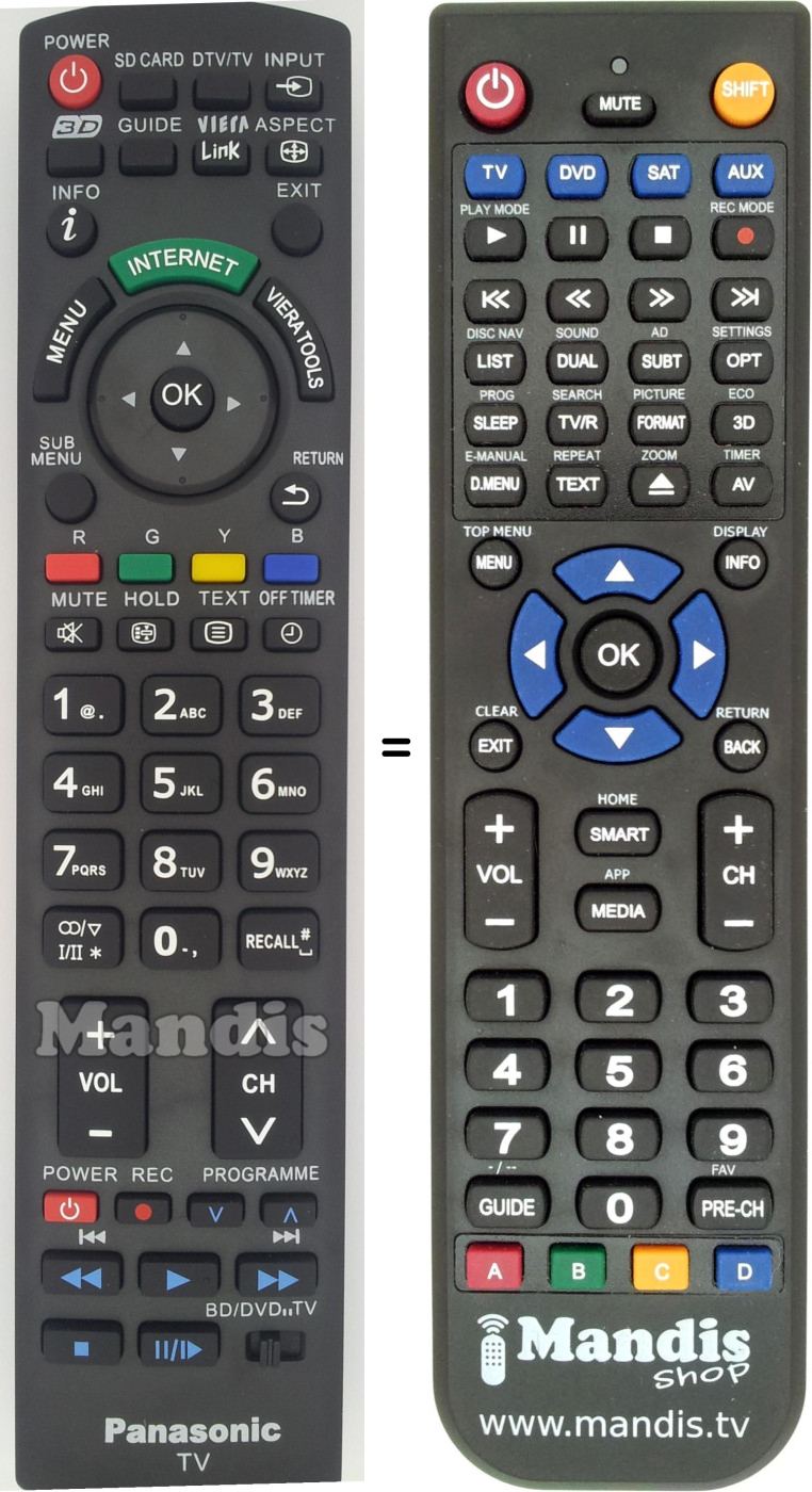 Replacement remote control N2QAYB00659