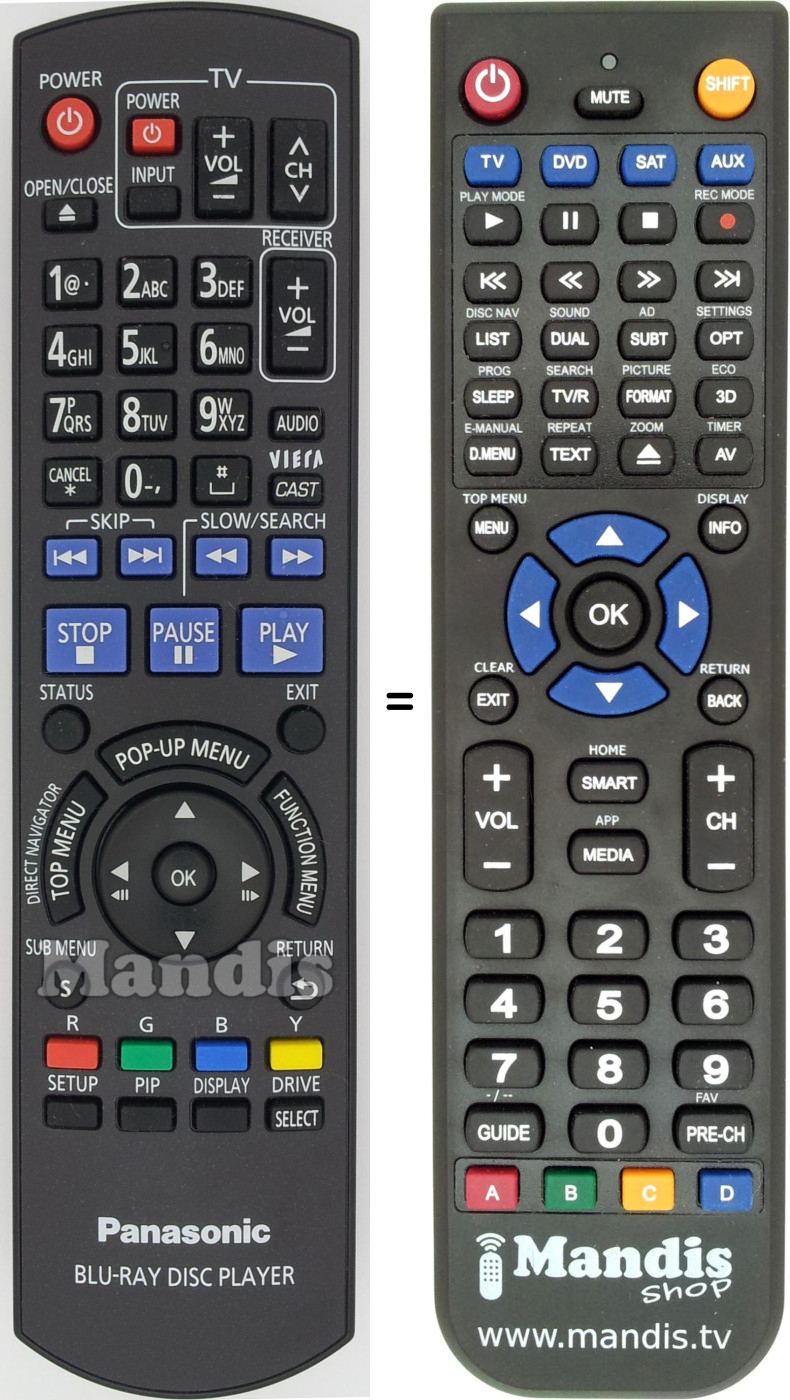Telecomando equivalente N2QAYB000508