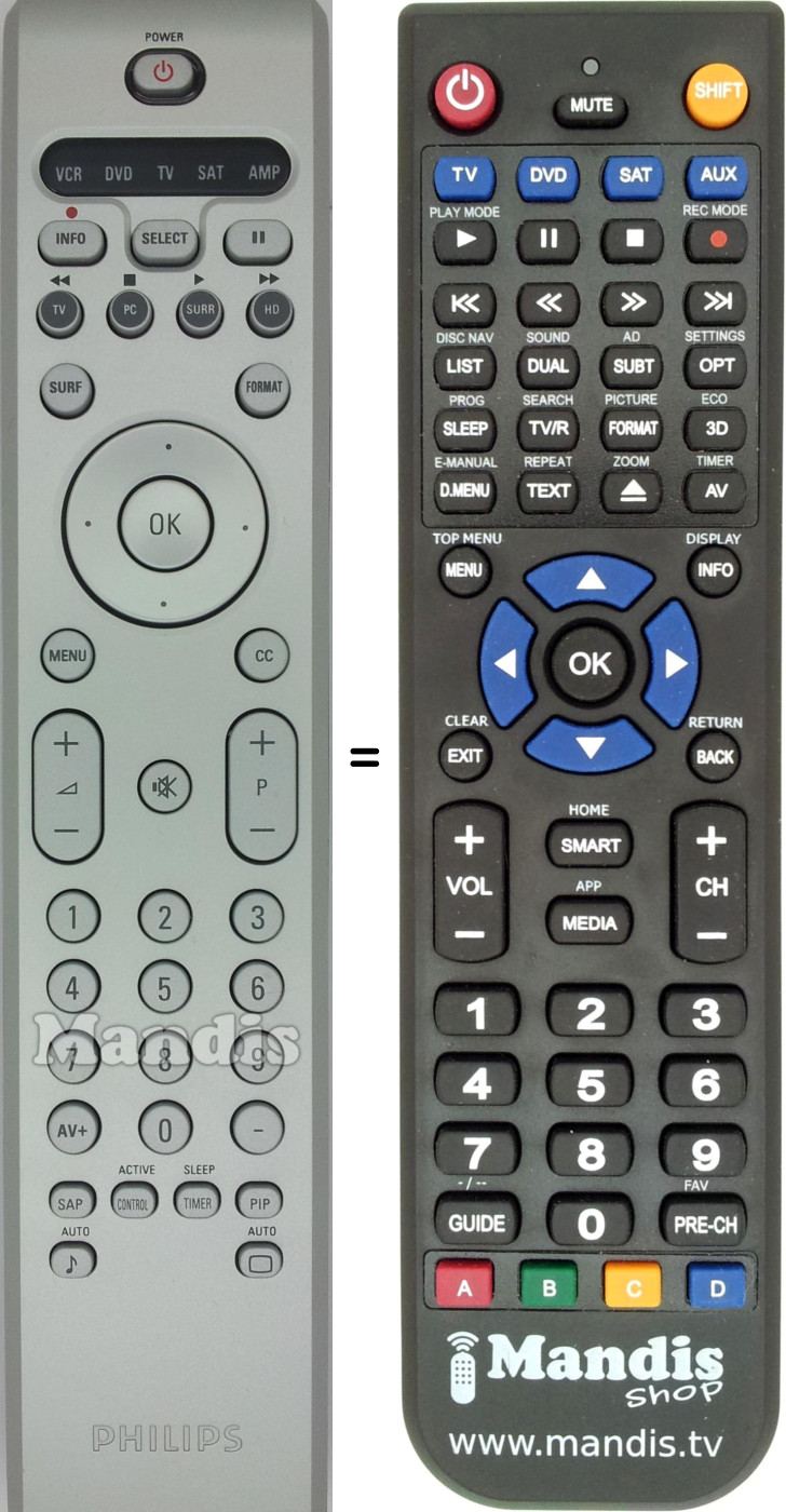 Télécommande équivalente 313923807191
