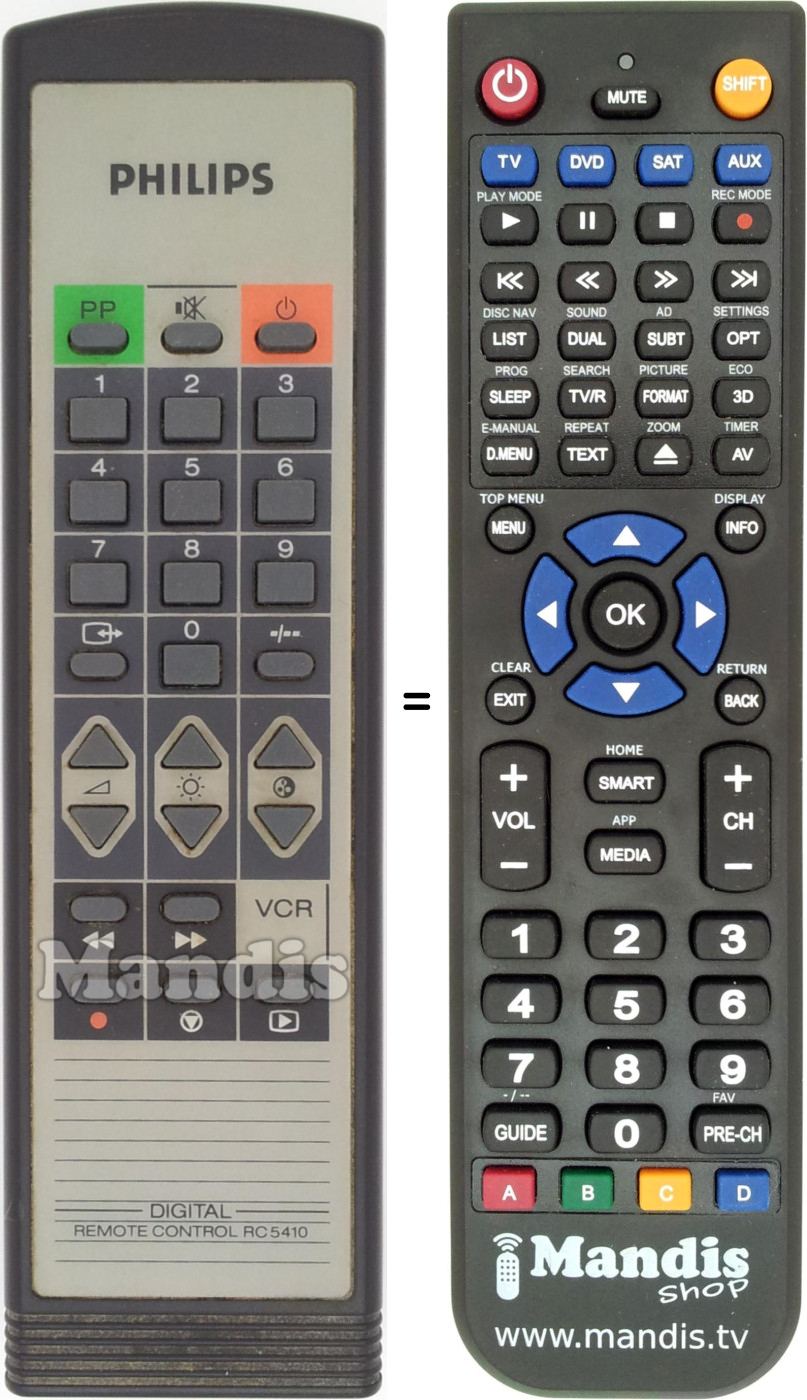 Télécommande équivalente RC 5410