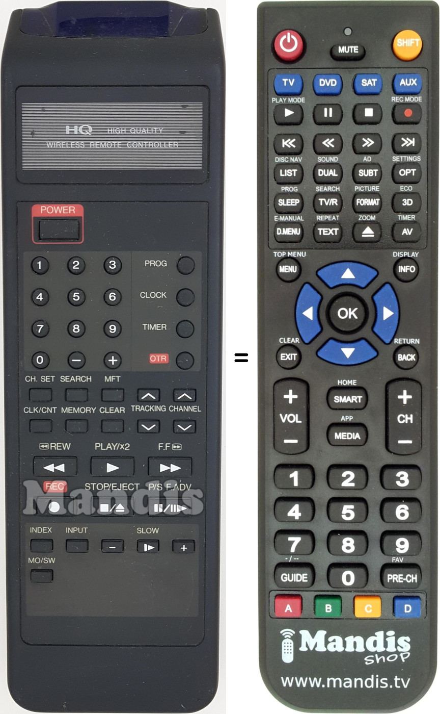 Télécommande équivalente REMCON1586