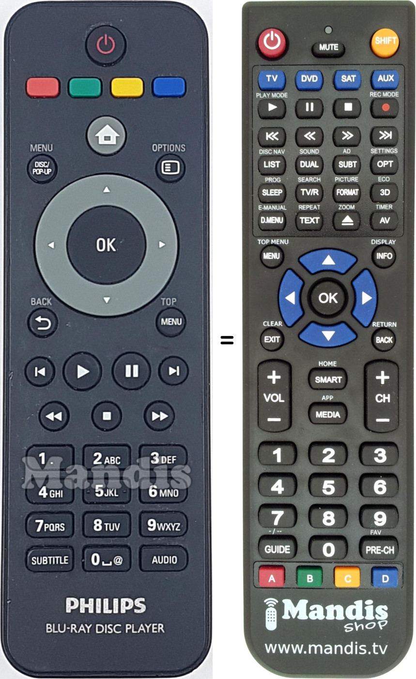 Télécommande équivalente REMCON1663