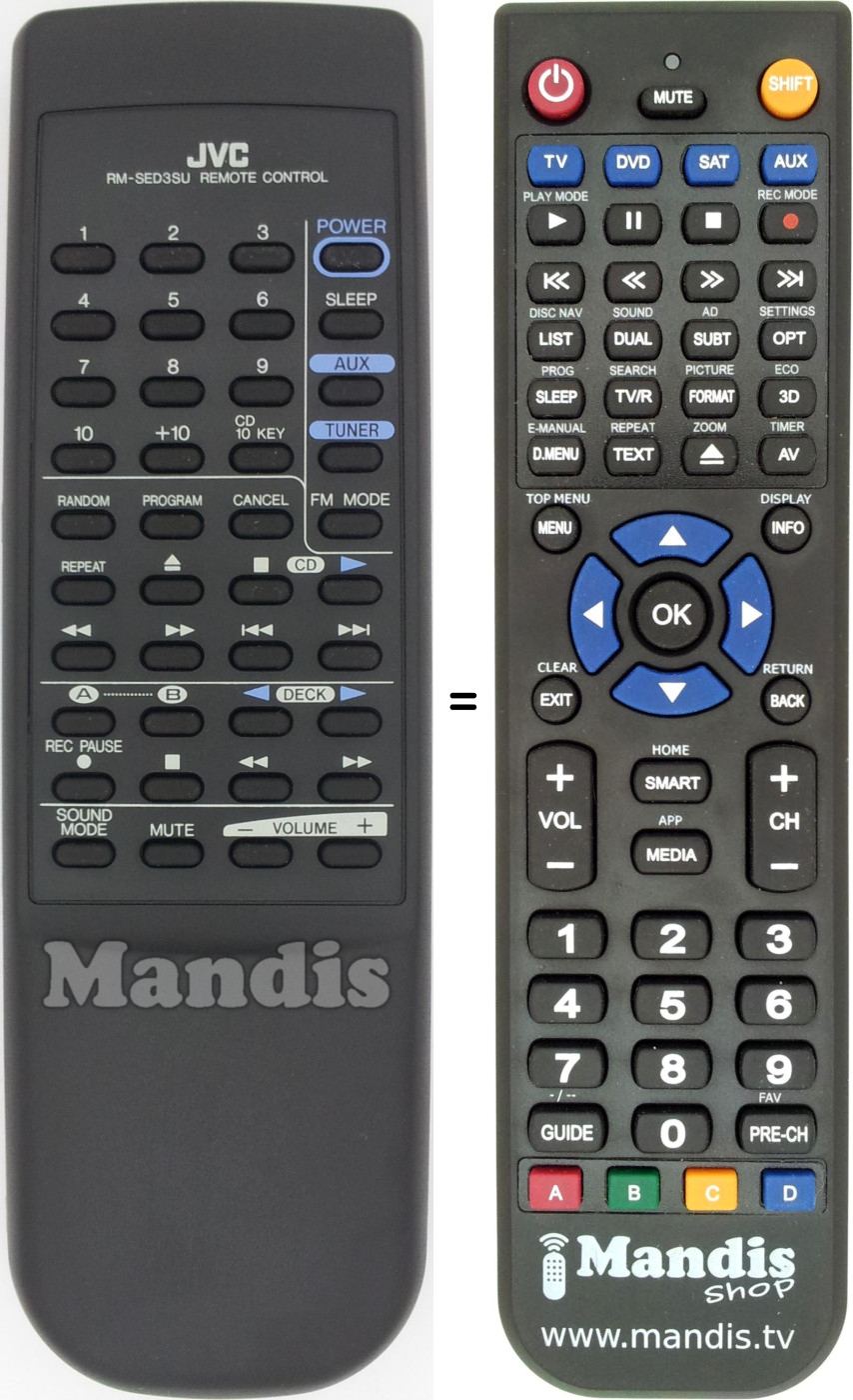 Replacement remote control RM-SED3SU