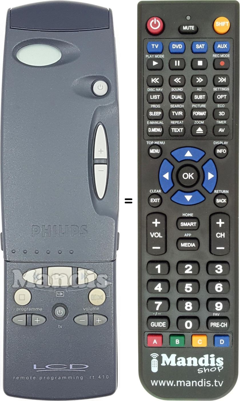 Télécommande équivalente RT410