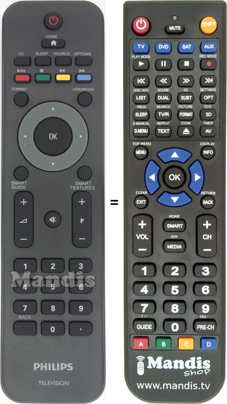 Télécommande équivalente URMT36JHG003