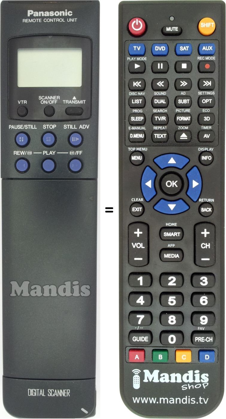 Replacement remote control VEQ1498