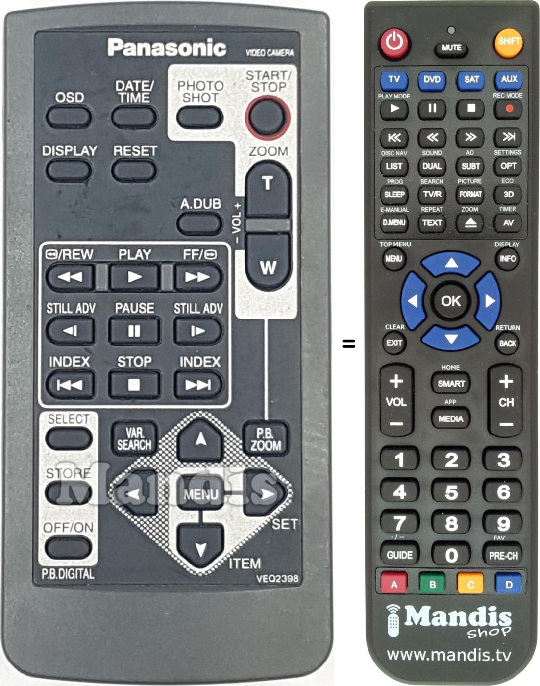 Telecomando equivalente VEQ2398