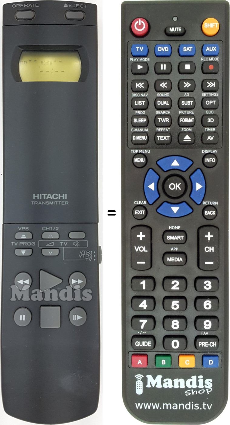 Replacement remote control VT-RM253E