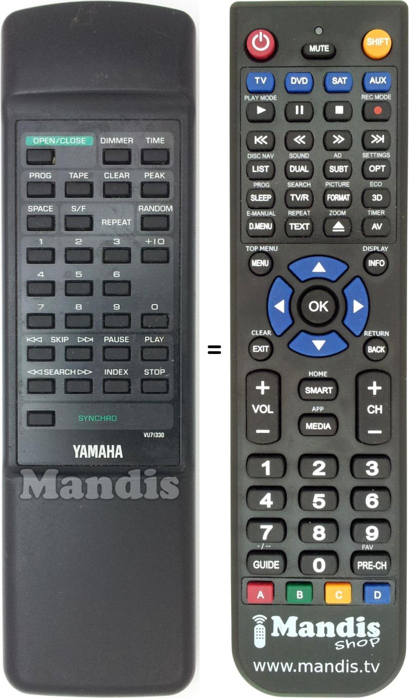 Replacement remote control Yamaha VU713300