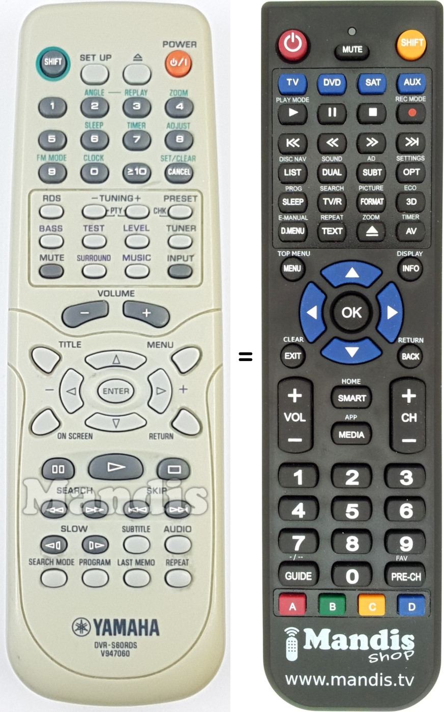 Replacement remote control Yamaha V 947060