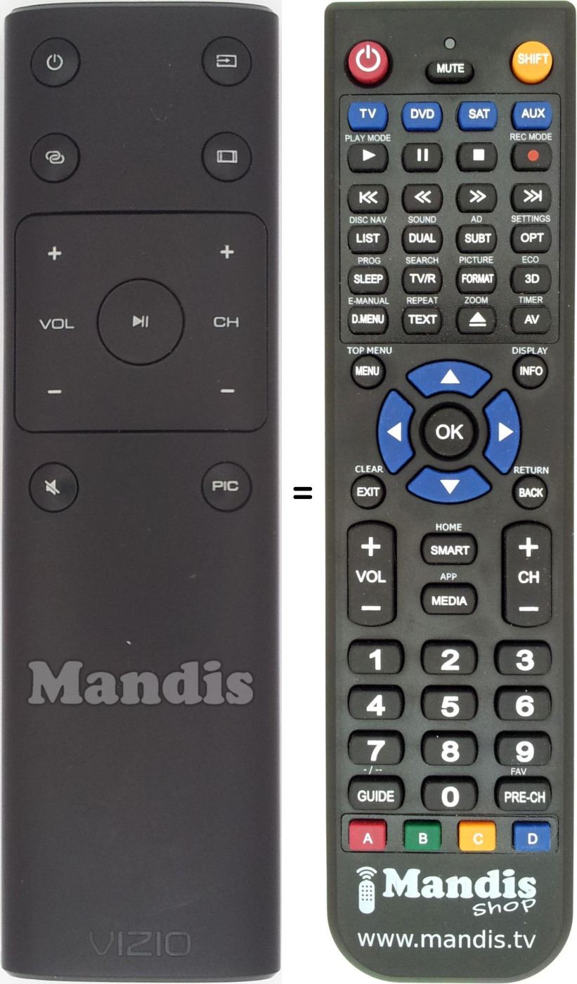 Replacement remote control XRT132