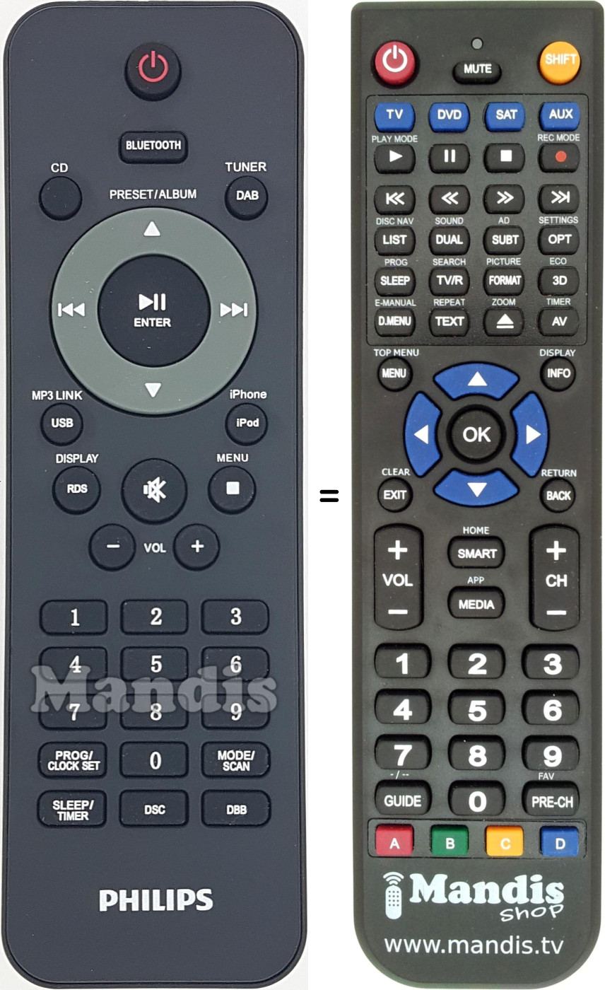 Télécommande équivalente 996510068211